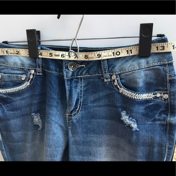 Cato denim size 2 distressed jeans - Picture 3 of 8